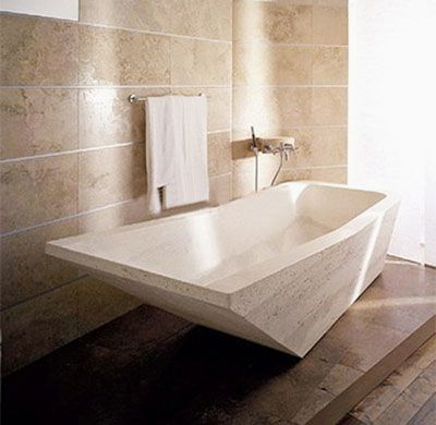 Moca Cream Limestone Bathroom Tub